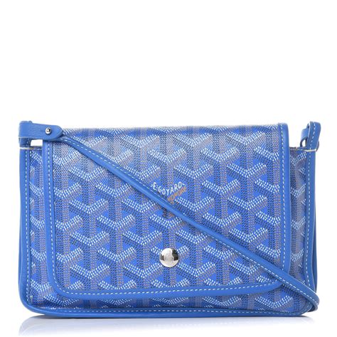 goyard plumet wallet clutch goyardine sky blue